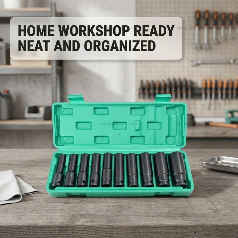 Workshop Electric Tools - 10pcs Set Kunci Soket 8-24mm Alat