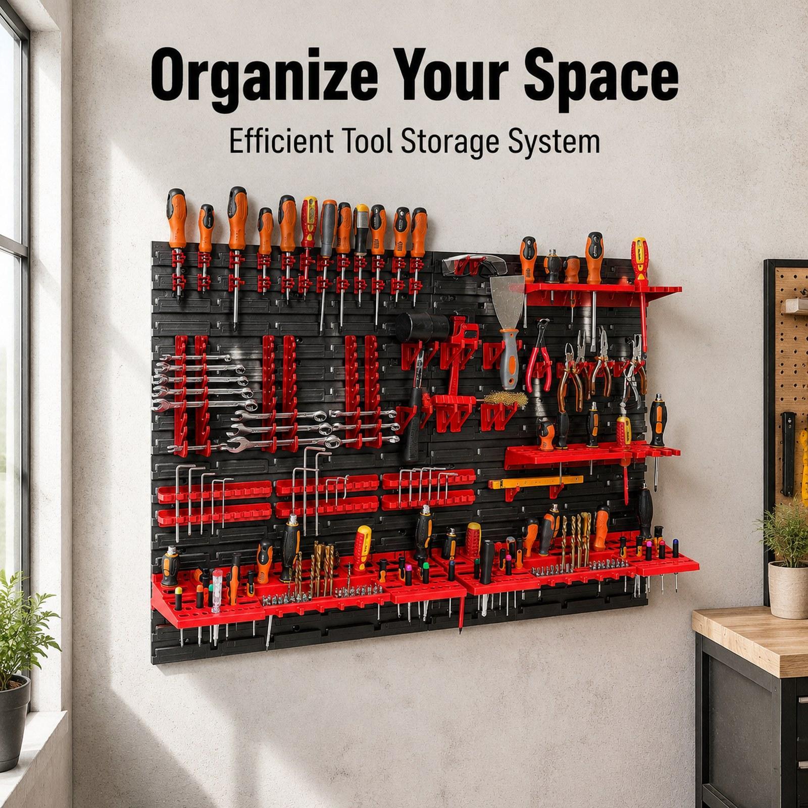 Workshop Tools Toy - Tempat Penyimpanan Dinding dengan Panel Dinding,