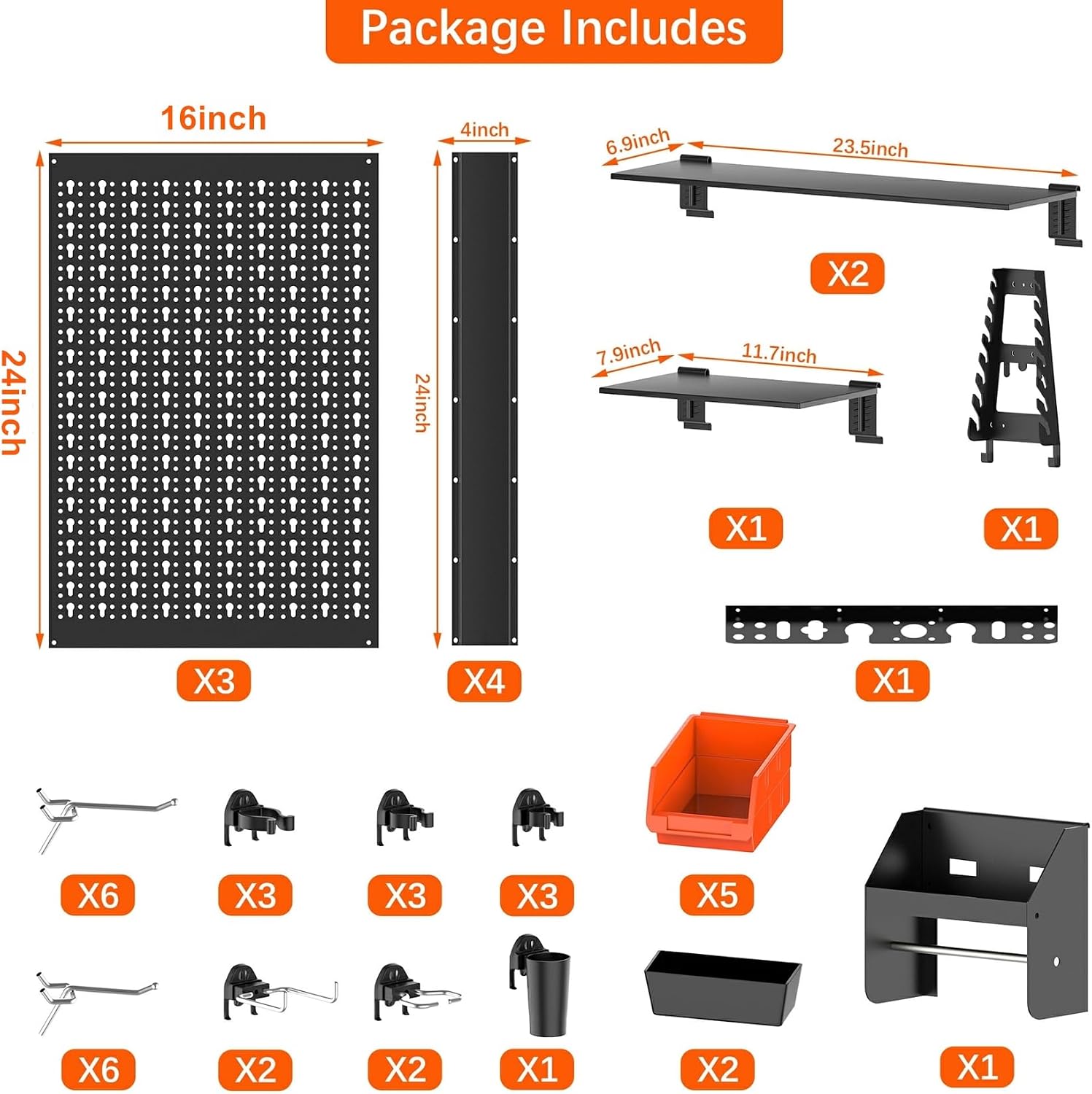 Panel Organizer Dinding Pegboa - Workshop Tools.Hanging Board ulasan dan harga