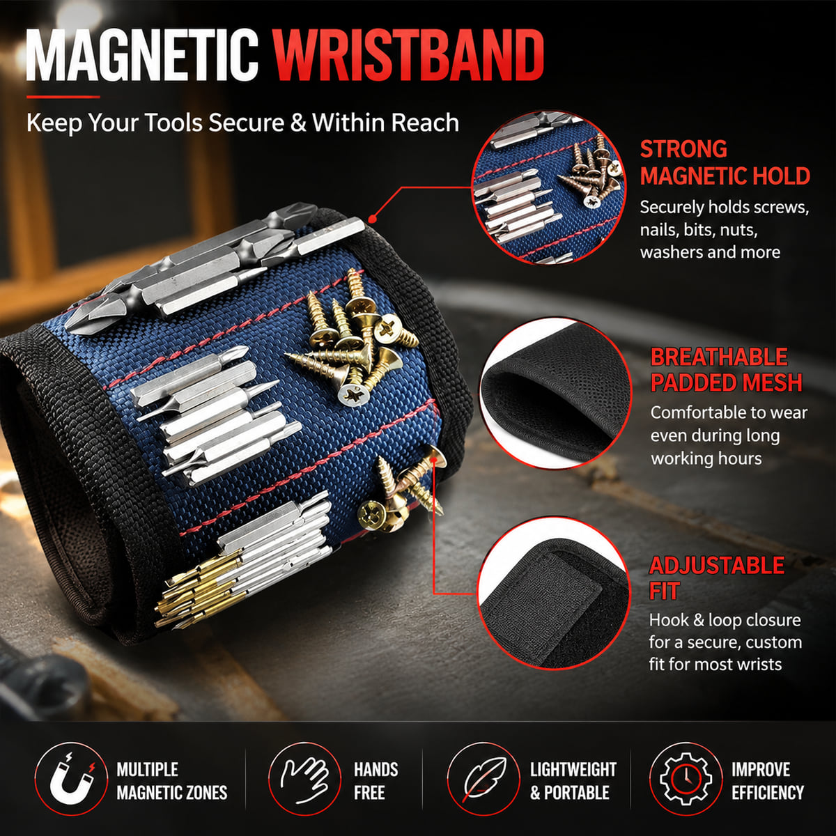 PINMOAP, Gelang Tangan Magneti - Workshop Electric Tools ulasan dan harga