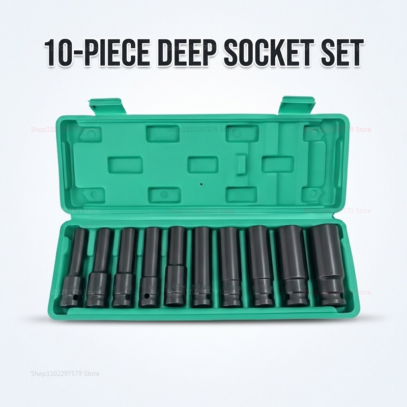 10pcs Set Kunci Soket 8-24mm A - Workshop Electric Tools ulasan dan harga